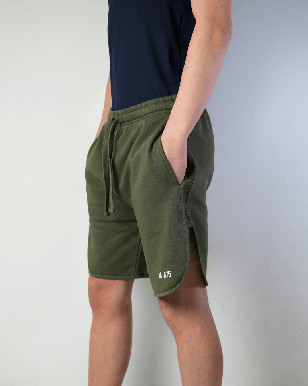 Pantaloncini in cotone verde