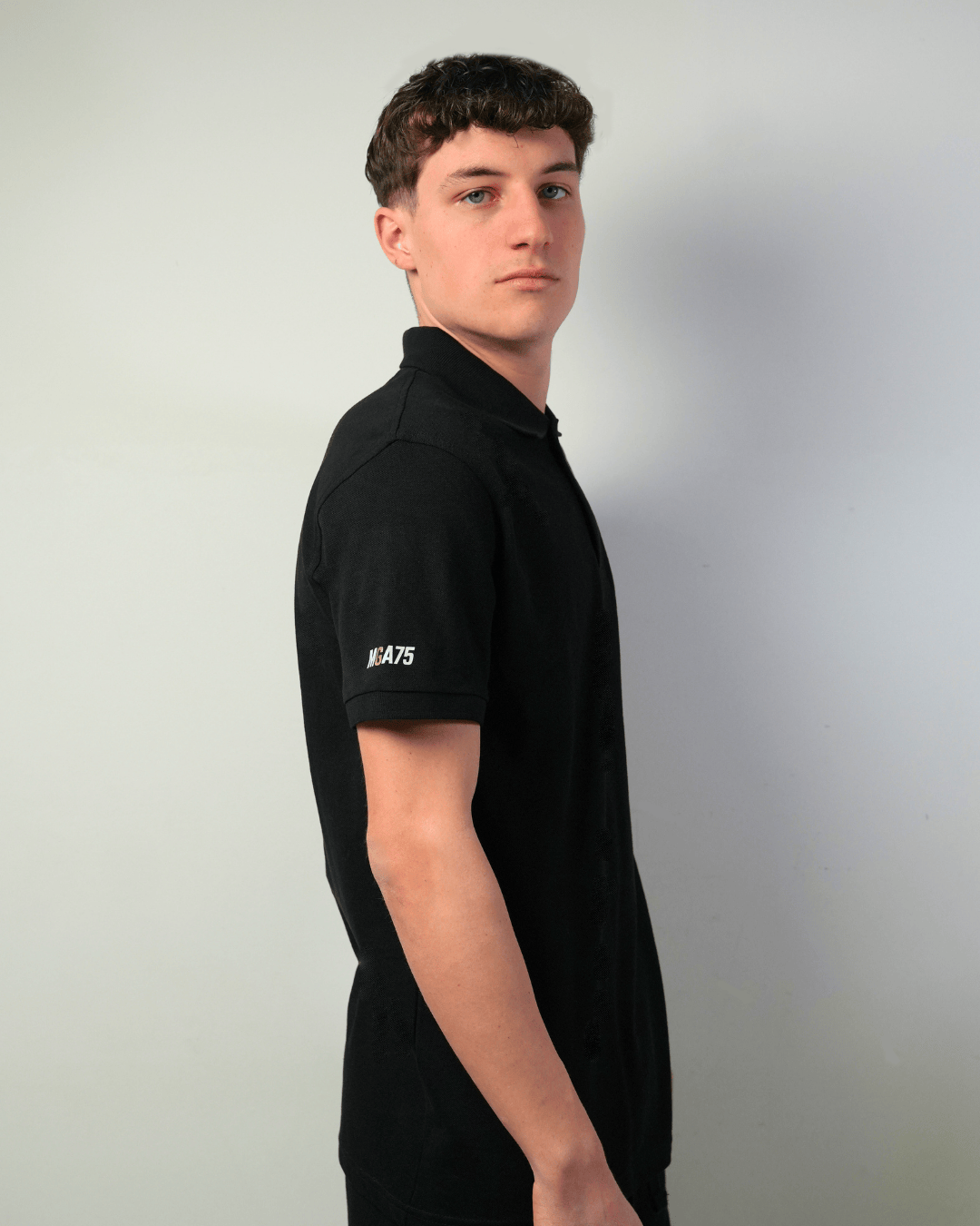 Polo in cotone nero