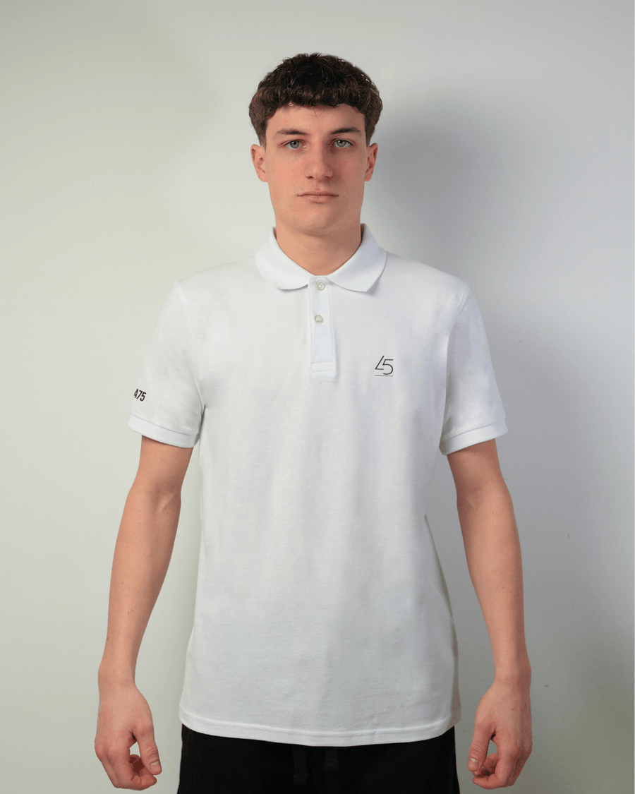 Polo in cotone bianco