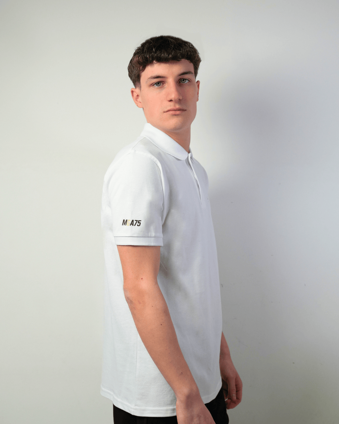 Polo in cotone bianco