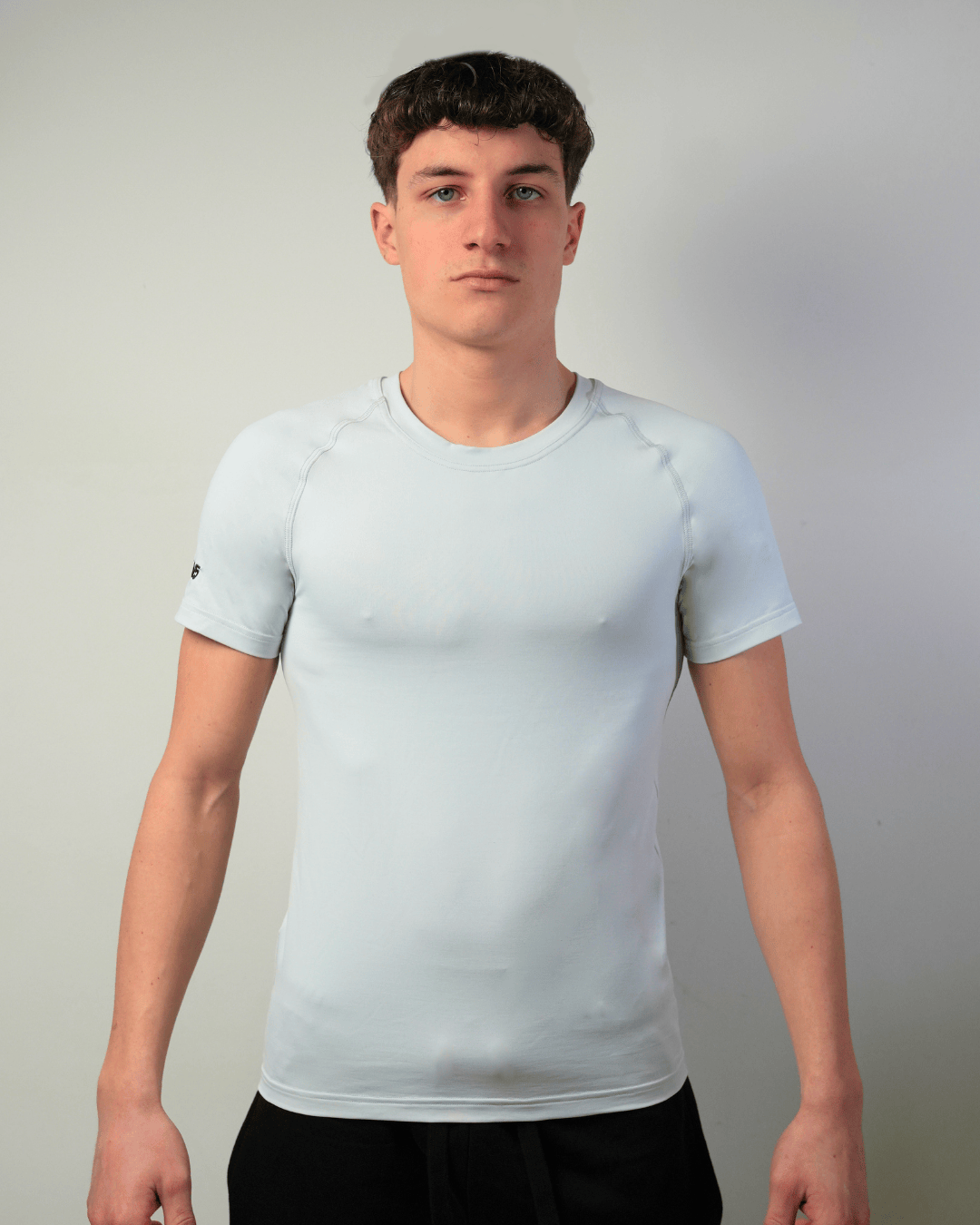Maglia attillata bianco perla