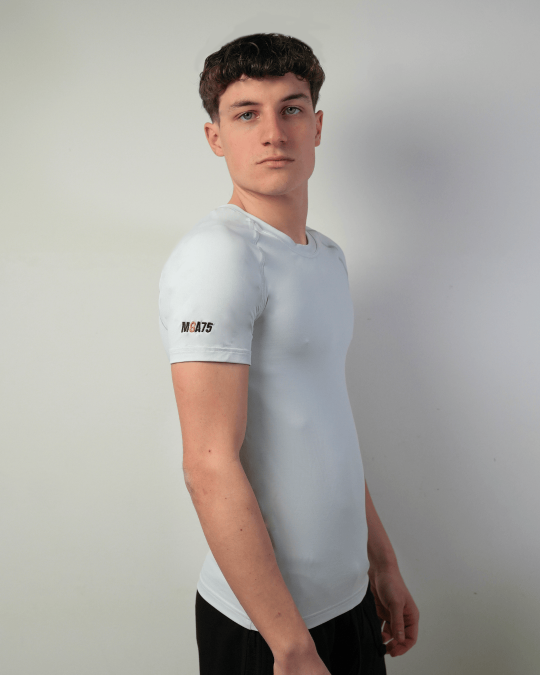Maglia attillata bianco perla