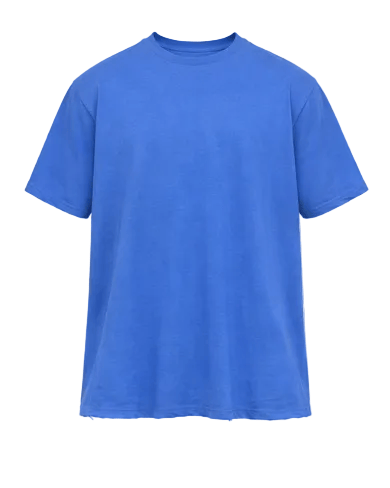 Oversize in cotone blu polvere