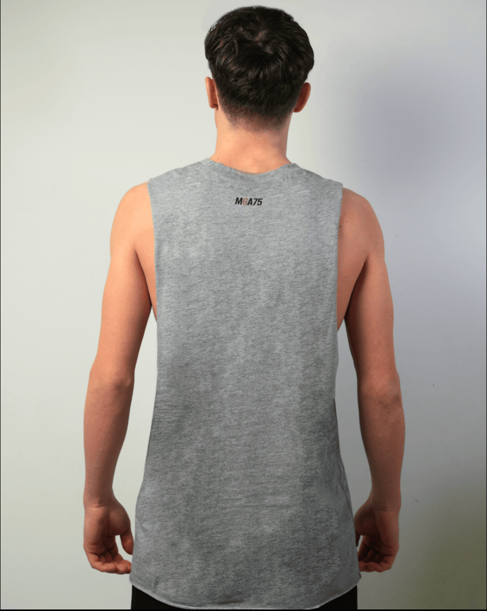 smanicato in cotone grigio chiaro