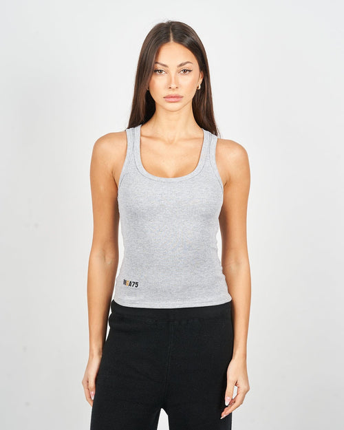 Canotta a Coste Grigio Melange
