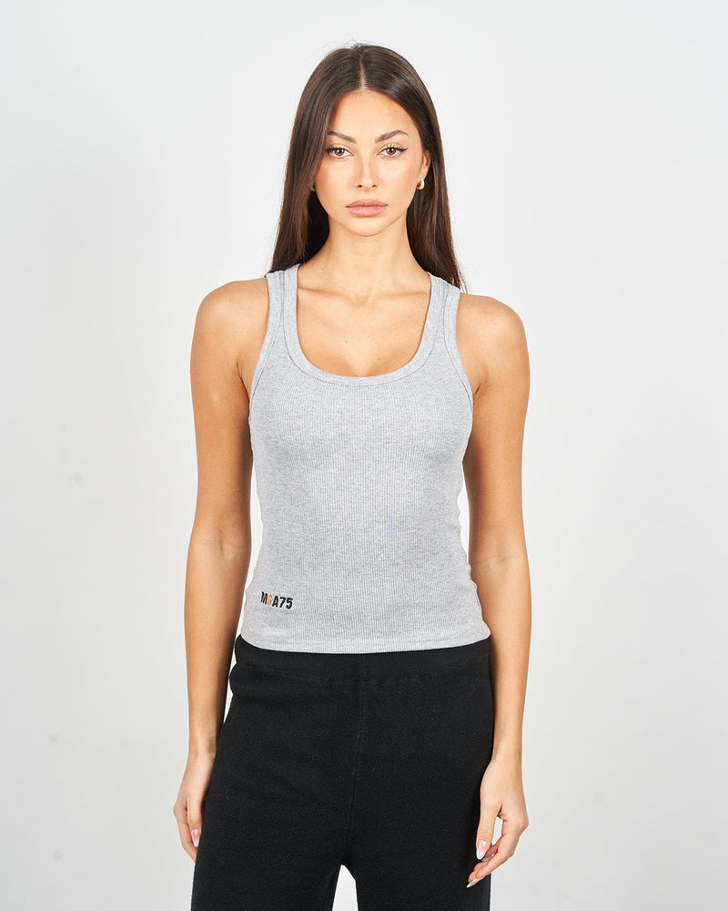 Canotta a Coste Grigio Melange